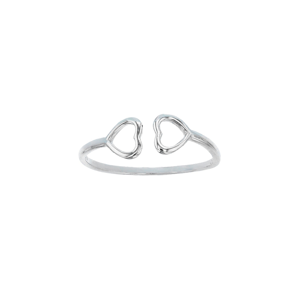 Outlined Heart Ring (Silver) Popular Jewelry New York