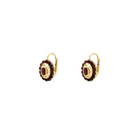 Oval Huggie CZ Earrings (18K)