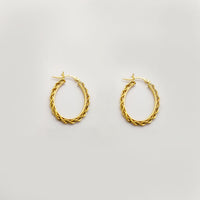 Oval Rope Hoop Earring (10K) Popular Jewelry New York