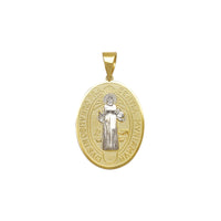 L Size Oval Saint Benedict Medallion Pendant (14K) Popular Jewelry New York