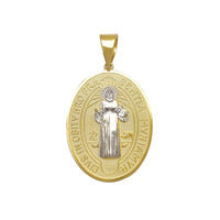 XL Size Oval Saint Benedict Medallion Pendant (14K) Popular Jewelry New York