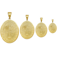Oval Saint Benedict Medallion Pendant (14K) Popular Jewelry New York