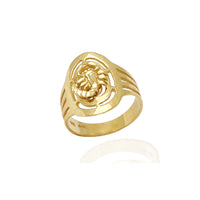 Oval Frame Scorpion Ring (14K)