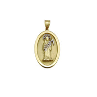 Oval Santa Muerte Medallion Pendant (14K) Popular Jewelry New York