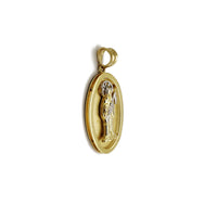 Pendentif médaillon ovale Santa Muerte (14K) Popular Jewelry New York