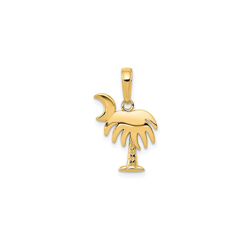 Palm Tree with Moon Pendant (14K)
