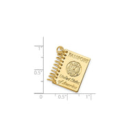 Passport Open Charm (14K)