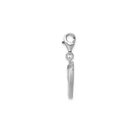 Cubic Zirconia Cell Phone Charm (Silver)