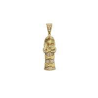 Egyptian Pharaoh King Tutankhamun CZ Pendant (10K)