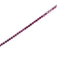 Tenisový dizajnový náramok s kubickým zirkónom z ružového kameňa (strieborný)