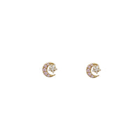 Moon & Star Stud Earrings (14K)