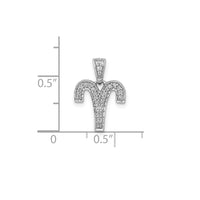 Diamond Aries Zodiac Sign Pendant (14K)