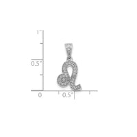 Diamond Leo Zodiac Sign Pendant (14K)