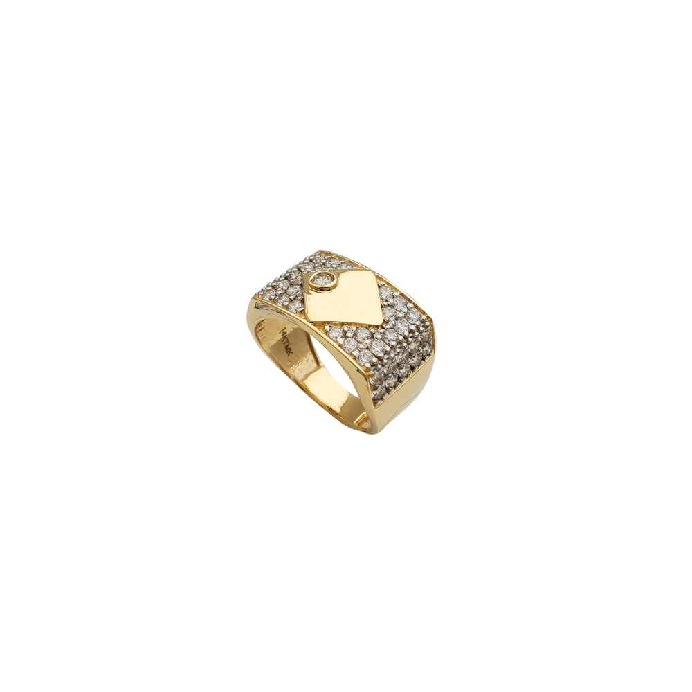 Poker Diamond Cz Men Ring