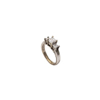 Diamond Princess Cut Engagement Ring (Platinum)