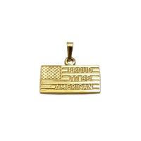 PROUD TO BE AMERICAN USA FLAG Pendant (14K)