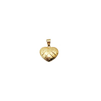 Glitter Design Puffy Heart Pendant (14K)