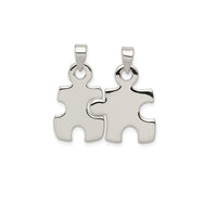 Polished Puzzle Pieces Pendant (Silver)