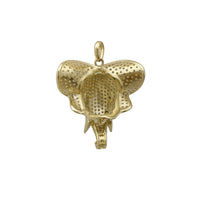 Iced-Out Elephant Bust Pendant (14K)