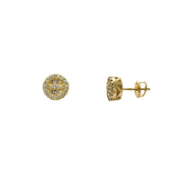 Diamond Iced-Out Baguettes & Round Stud Earrings (14K)