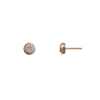 Diamond Round Stud Earrings (14K)