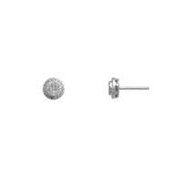 Diamond Round Stud Earrings (14K)