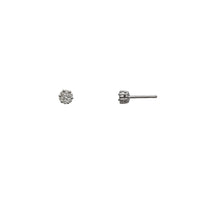[4.6 mm] Diamond Honeycomb Stud Earrings (14K)