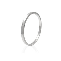 Plain Bangle Silver Bracelet (925) Sterling Silver-Popular Jewelry New York