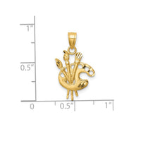 Paint & Palette Pendant (14K) Popular Jewelry New York