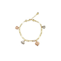 Paper Clip Charm Bracelet (14K).