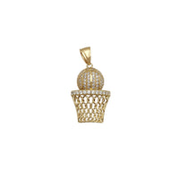 Pave Basketball Basket & Ball Pendant (14K) Popular Jewelry New York