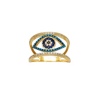 Pave Blue Evil Eye Ring (14K) Popular Jewelry New York