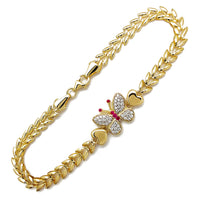 Gelang Fancy Kupu-kupu Pave (14K) Popular Jewelry New York