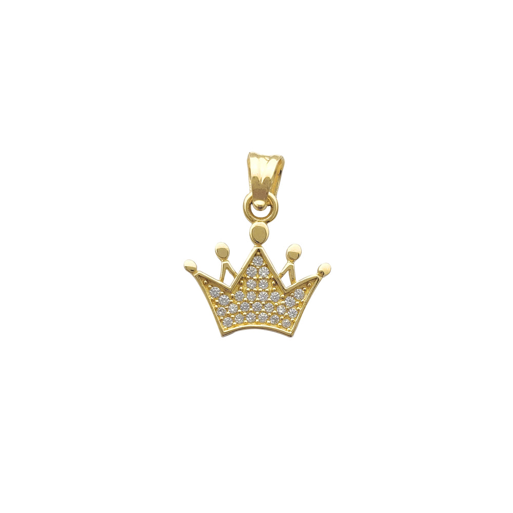 Pave Crown Pendant (14K) Popular Jewelry New York
