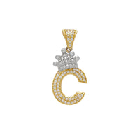 Jeges korona kezdőbetűs "C" medál (14K) Popular Jewelry New York