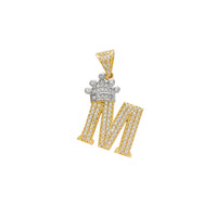 Jeges korona kezdőbetűs "M" medál (14K) Popular Jewelry New York