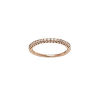 Anel de ouro rosa con diamantes pavimentados (14 K) Popular Jewelry nova York