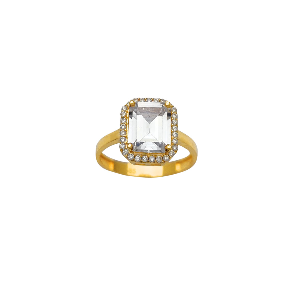 Pave Emerald Cut Engagement Ring (14K) Popular Jewelry New York