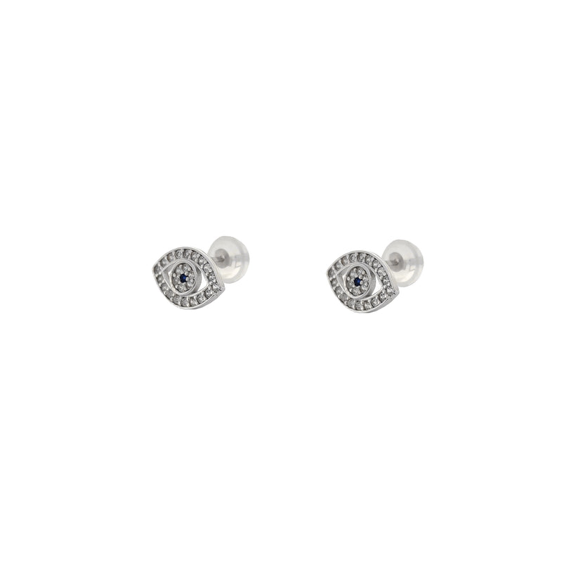 Pave Evil Eyes Stud Earrings (14K) Popular Jewelry New York