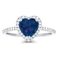 Pave Halo Heart Stone-Setting Ring (14K)
