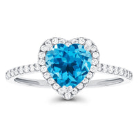 Pave Halo Heart Stone-Setting Ring (14K)