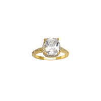 Pave Halo Radiant Shape Engagement Ring (14K) Popular Jewelry New York