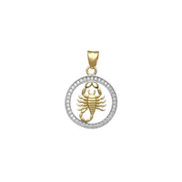Colgante de medallón de escorpión Pave Halo (14K) Popular Jewelry New York