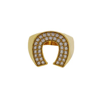 Pave Horseshoe Ring (10K) Popular Jewelry New York