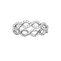 Pave Infinity Eternity Ring (сребърен)