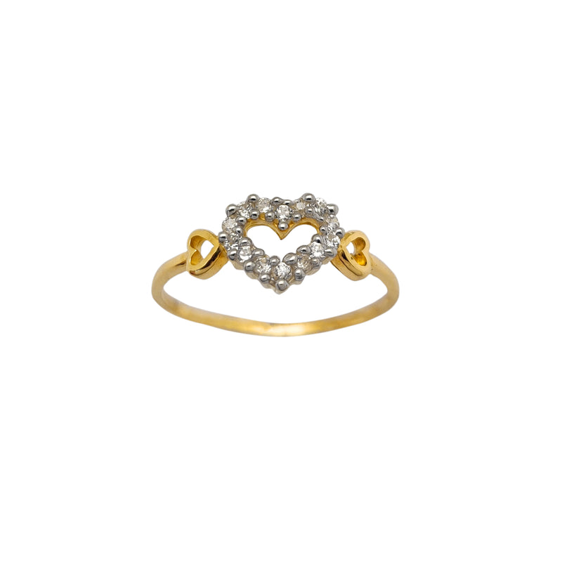Pave Outlined Heart Ring (14K) Popular Jewelry New York