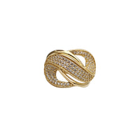 Pave S-bočni prsten (14K) Popular Jewelry New York
