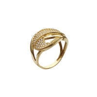密鑲 S 側向環 (14K) Popular Jewelry 紐約