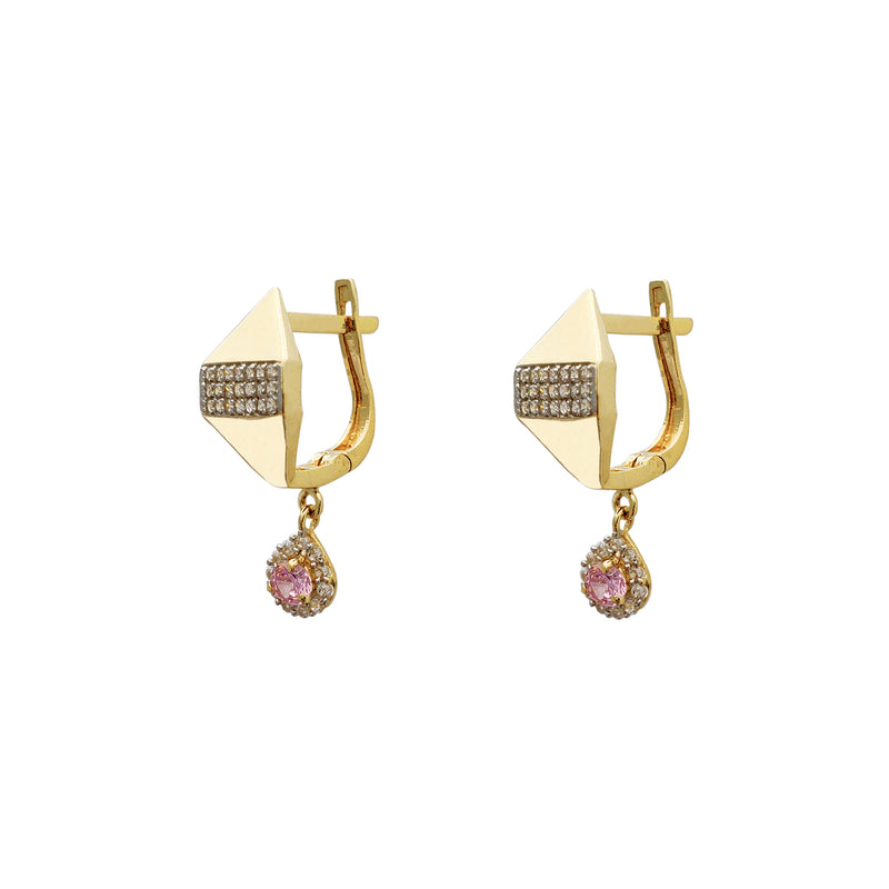 Pave Teardrop Huggie Earrings (14K) Popular Jewelry New York