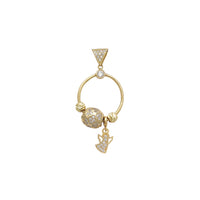 Pave Hoop Angel Pendant (14K) Popular Jewelry New York